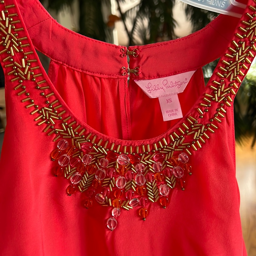 XS Lilly Pulitzer silk sleeveless blouse, like new